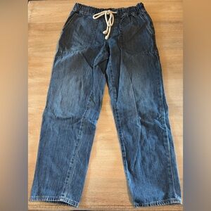 J.Crew women's blue denim drawstring pants
Size 27